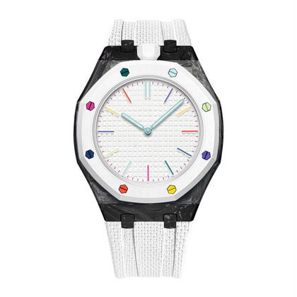 Carbon FKM Strap compatible Swatch × AP Royal Pop 40mm