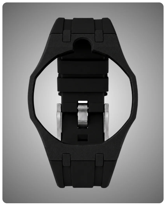 Black silicone bracelet for Swatch x AP Royal Pop 40mm - Royal Pop Style
