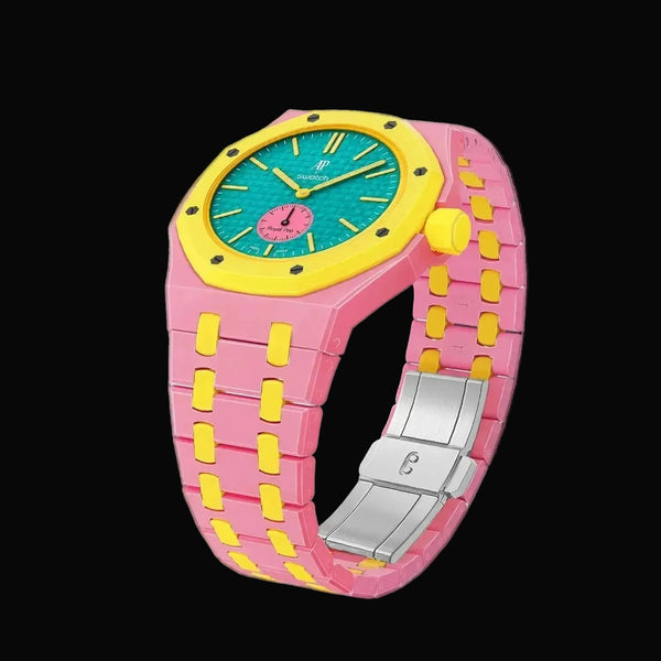 Bioceramic Dual two-tone bracelet for the Swatch × AP Royal Pop 40mm