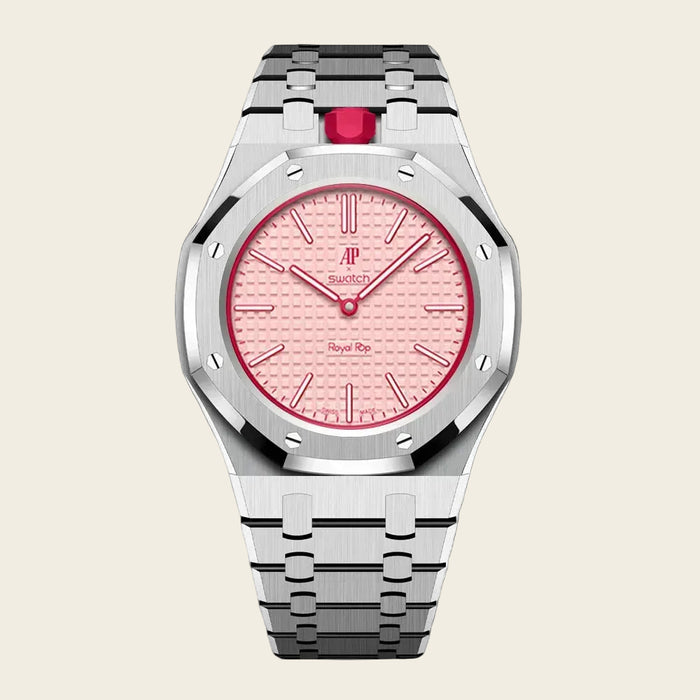 Silver steel case and bracelet kit for the Royal Pop 40mm watch — view 1 — Royal Pop Style
