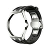 Octagonal steel watch case and premium silicone strap for the Royal Pop 40mm
