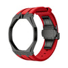 Octagonal black steel watch case and premium silicone strap for the Royal Pop 40mm