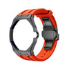 Black Royal Pop 40mm case mod with stainless steel folding clasp and silicone strap