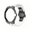 Royal Pop 40mm stainless steel case kit — black octagonal bezel with silicone band