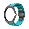 Royal Pop 40mm stainless steel case kit — black octagonal bezel with silicone band