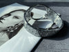 Silver Royal Pop 40mm steel case mod with folding clasp and link bracelet