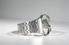 Silver Royal Pop 40mm steel case mod with folding clasp and link bracelet