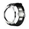Royal Pop 40mm stainless steel case kit — silver octagonal bezel with silicone band