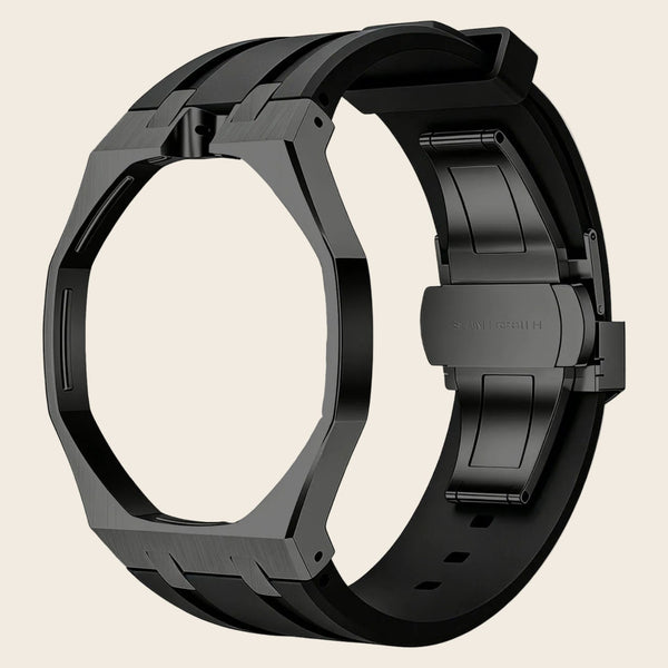 Black stainless steel case with silicone strap for the Royal Pop 40mm — Royal Pop Style