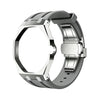 Silver stainless steel case with silicone strap for the Royal Pop 40mm — Royal Pop Style