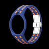 Two-tone dark blue & orange bioceramic bracelet for the Royal Pop 40mm watch — premium fade-proof strap — Royal Pop Style