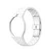 White bioceramic bracelet for the Royal Pop 40mm watch — hypoallergenic high-gloss premium strap — Royal Pop Style
