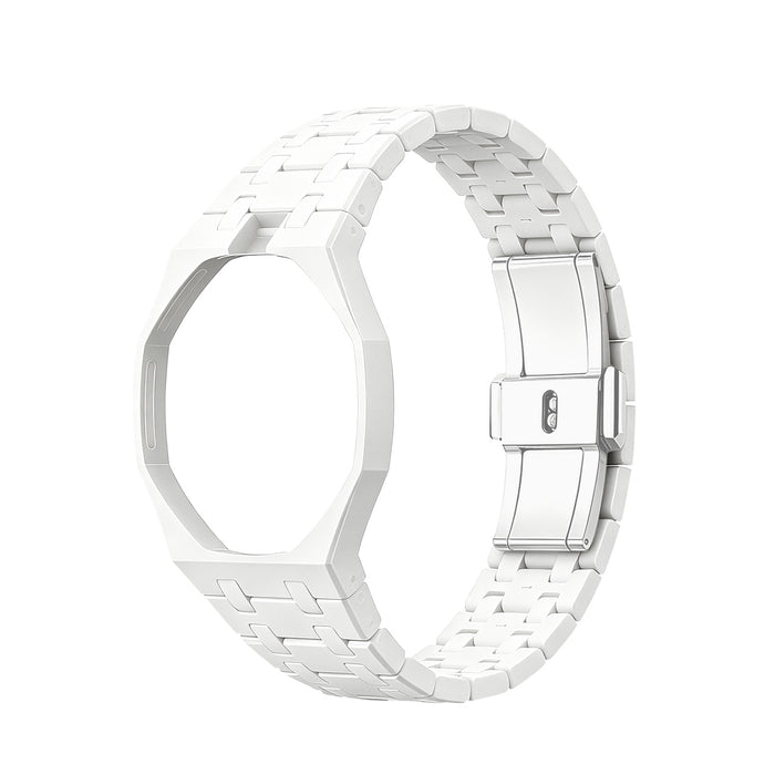 White bioceramic bracelet for the Royal Pop 40mm watch — hypoallergenic high-gloss premium strap — Royal Pop Style