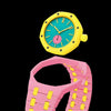 Two-tone pink & yellow bioceramic bracelet for the Royal Pop 40mm watch — high-gloss finish detail — Royal Pop Style