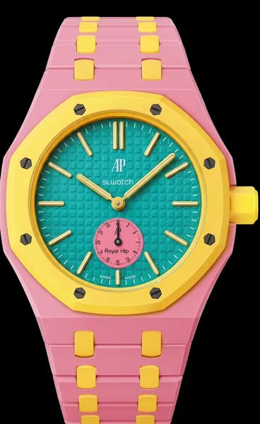 Dual-tone bioceramic bracelet for Swatch x AP Royal Pop 40mm